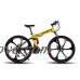 Omeng Shock Speed Mountain Bike Bicycle 6 Spoke Wheels Folding 24/26 inch Dual Disc Brakes (21 Speed) - B07F2CYB4H